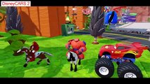 Superheroes BAYMAX and IRON MAN with a Monster Truck Lightning McQueen Disney Pixar Cars! HD 1080p (FULL HD)