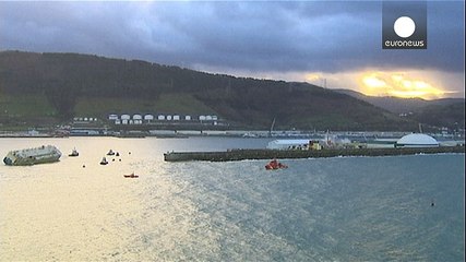 Cargueiro Modern Express já está em segurança no porto de Bilbau