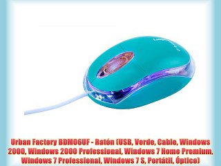 Urban Factory BDM06UF - Rat?n (USB Verde Cable Windows 2000 Windows 2000 Professional Windows