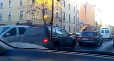 Russian pedestrian : Crazy guy