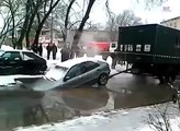 How to tow a car drowned in the water... So crazy fail!