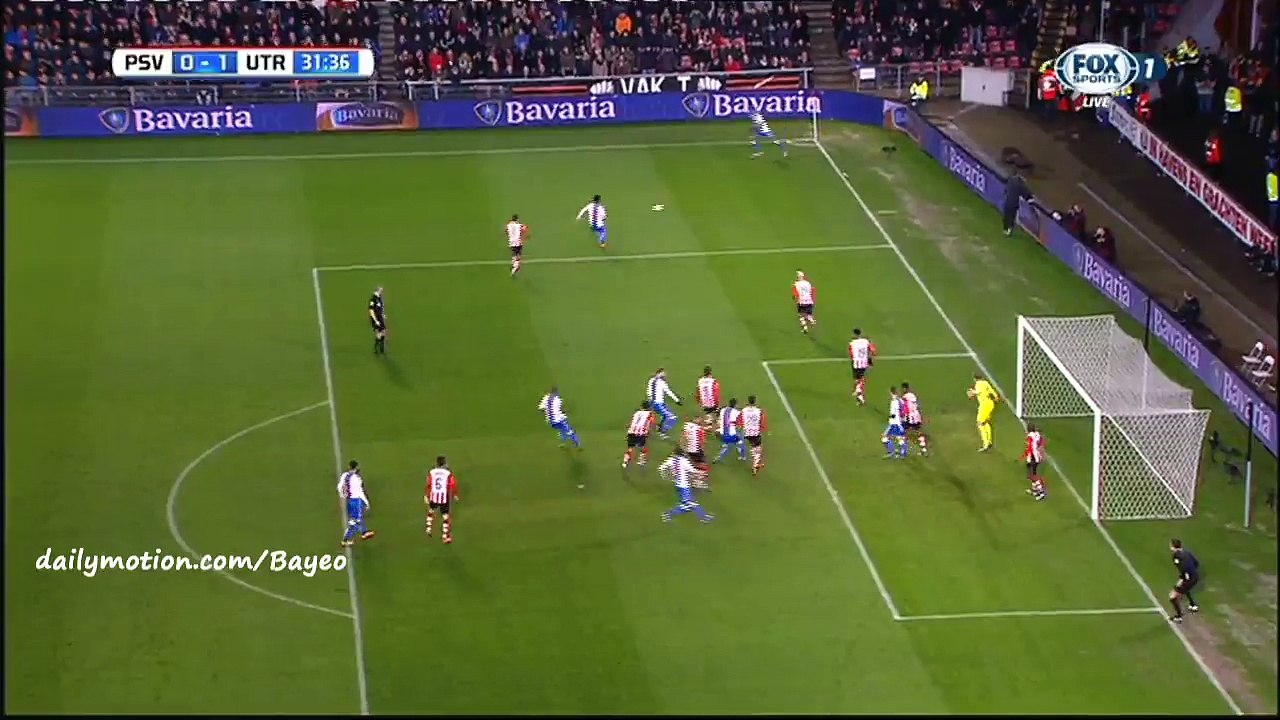 Bart Ramselaar Goal HD - PSV 0-1 Utrecht - 04-02-2016