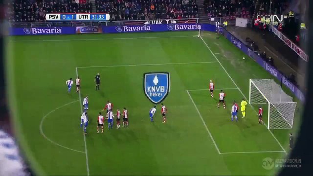 0-1 Bart Ramselaar Goal Holland KNVB Beker Quarterfinal - 04.02.2016, PSV Eindhoven 0-1 FC Utrecht