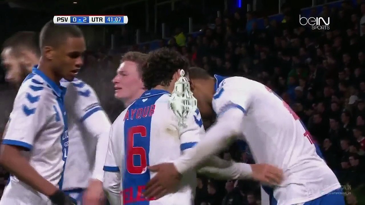 0-2 Sébastien Haller Goal Holland  KNVB Beker  Quarterfinal - 04.02.2016, PSV Eindhoven 0-2 FC Utrecht