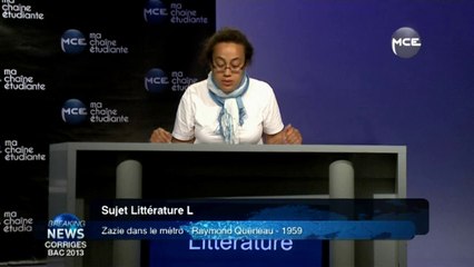 Bac 2013 : correction vidéo Bac Général série L en Littérature sur le film "Zazie dans le métro"