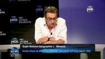 Bac 2013 : correction vidéo Bac Général série L sujet d'Histoire - Géographie sujet 3 : Gouverner la France depuis 1946