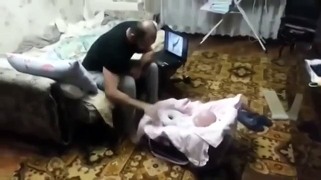 Кот защищает ребенкa