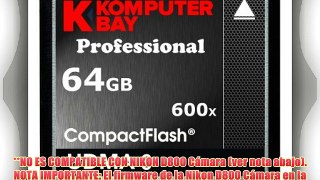Komputerbay Professional - Tarjeta Compact Flash 64GB CF 600X 90 MB/s velocidad extrema UDMA