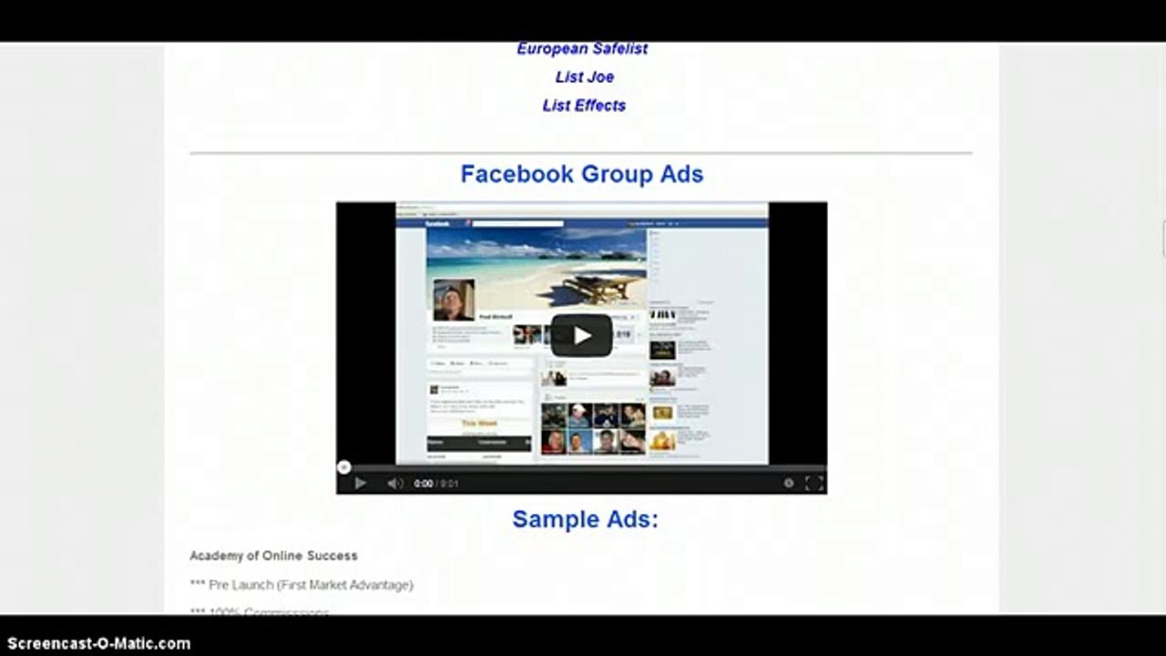 Academy of Online Success Facebook Marketing