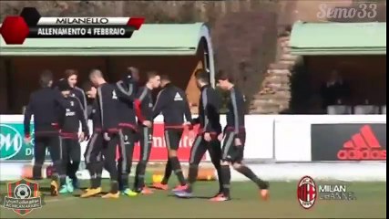 Milan training session today 04.02.2016