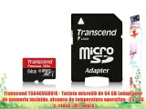 Transcend TS64GUSDU1E - Tarjeta microSD de 64 GB (adaptador de memoria incluido alcance de