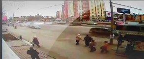 Car Accidents Accident On A Pedestrian Crossing In Russia