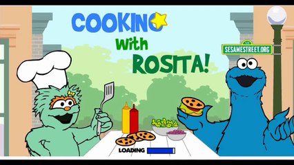 COOKIE MONSTER Cooking With Rosita & Alphabet Soup