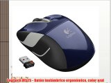 Logitech M525 - Rat?n inal?mbrico ergon?mico color azul