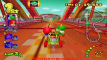 Mario Kart Double Dash!! - Mirror Mode Flower Cup - Gameplay Walkthrough - Part 17 [NGC]