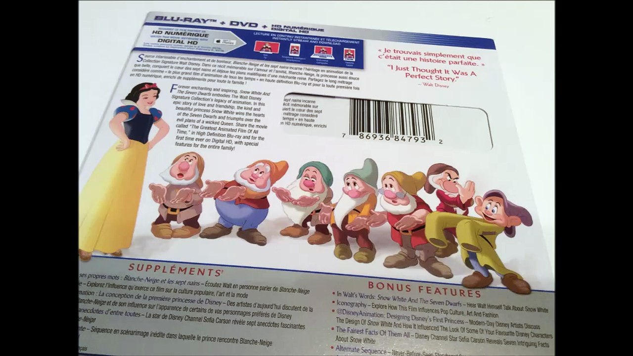 Critique Blu-ray Snow White and the Seven Dwarfs - Signature Collection