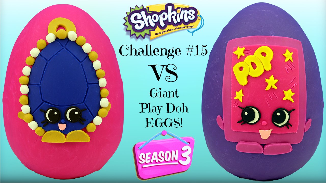 SEASON 3 SHOPKINS CHALLENGE #15 -  Limited Edition Brenda Brooch Play Doh Surprise Egg