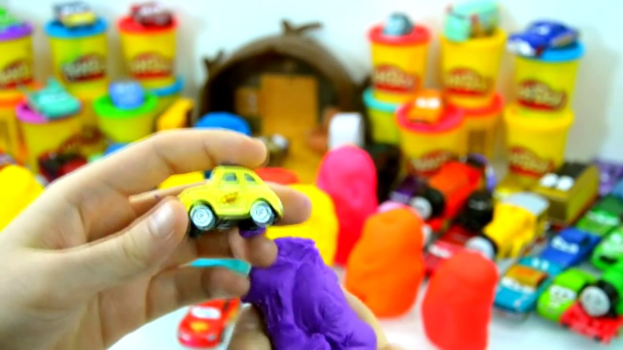 Many Play Doh Eggs Surprise Masha and the Bears Thomas & Friends Cars 2