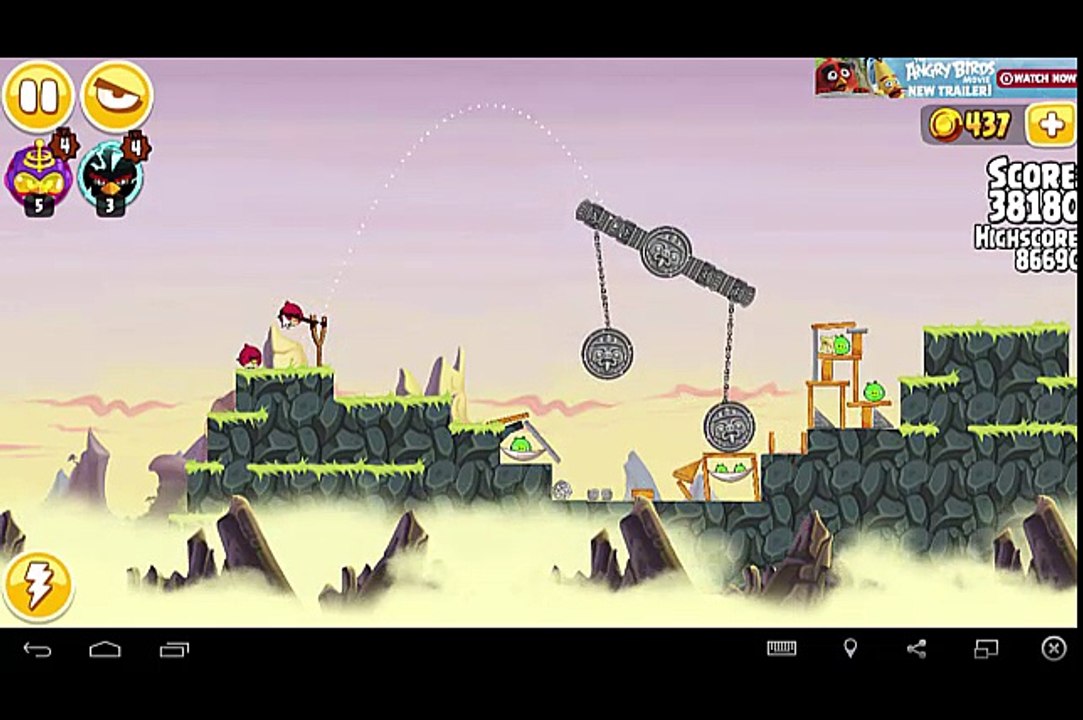 Angry Birds features challenging