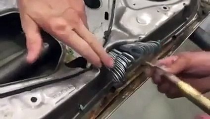 Автолюбителям на заметку. Интересный способ выпрямить вмятину.   Motorists on the note. An interesting way to straighten a dent.