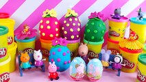 PLAY DOH Peppa pig BIG Eggs Kinder surprise eggs Minnie mouse Barbie Girl