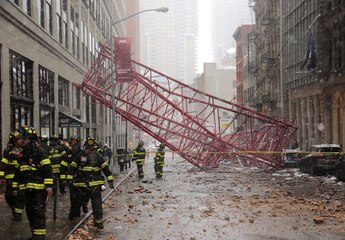 Effondrement d'une grue à New-York