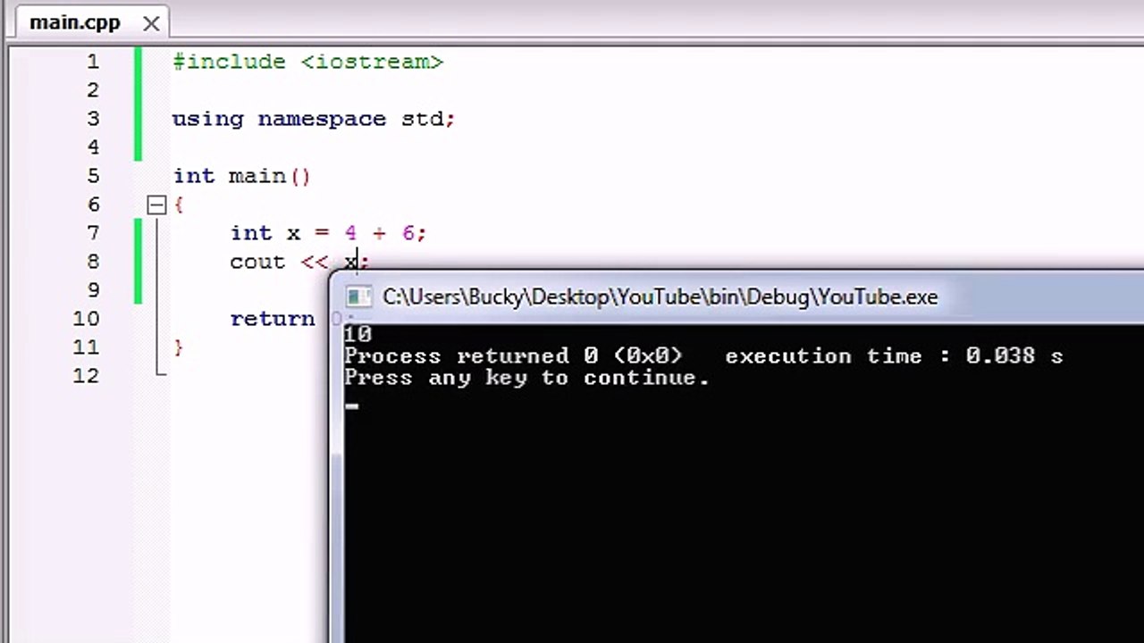 Buckys C++ Programming Tutorials - 7 - Basic Arithmetic