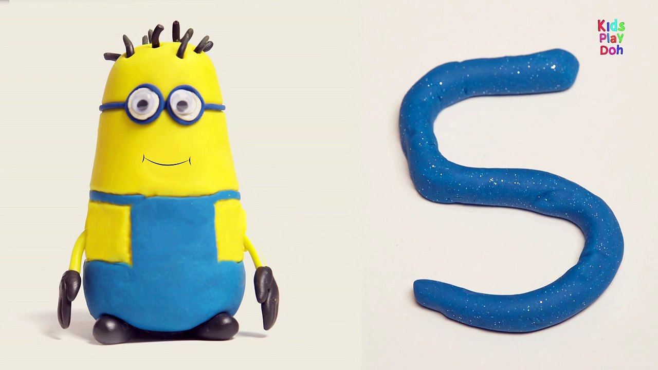 Minions Making Play Doh Numbers 1-10