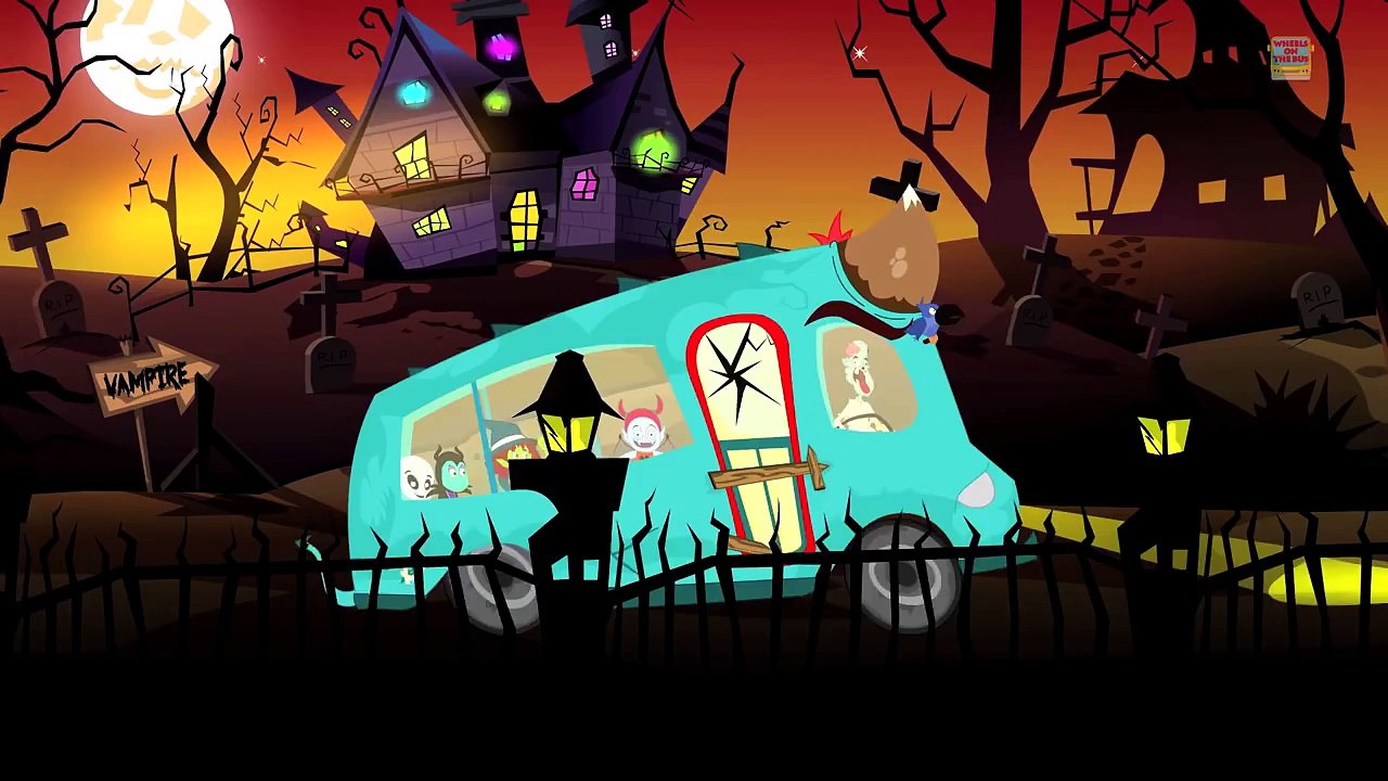 Wheels On The Bus | Nursery Rhymes | Scary Songs | Halloween Songs