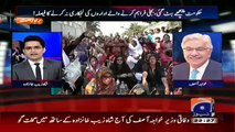Khawa Asif talking about clash with Shahbaz Sharif