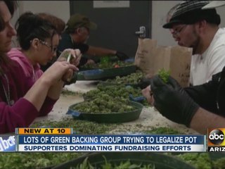 Lots of green backing group trying to legalize marijuana