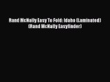 Rand McNally Easy To Fold: Idaho (Laminated) (Rand McNally Easyfinder)  Free Books
