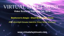 Ludwig Van Beethoven's Adagio - Violin and Piano Sheet Music Video Score