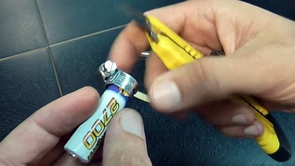 как сделать прикуриватель из батарейки