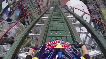 Trials Motorcycle on a Roller Coaster - Red Bull Roller Coaster