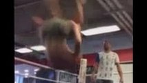 Sage Northcutt flips, kicks, handstand with blooper / fail (UFC New Jersey open workouts)