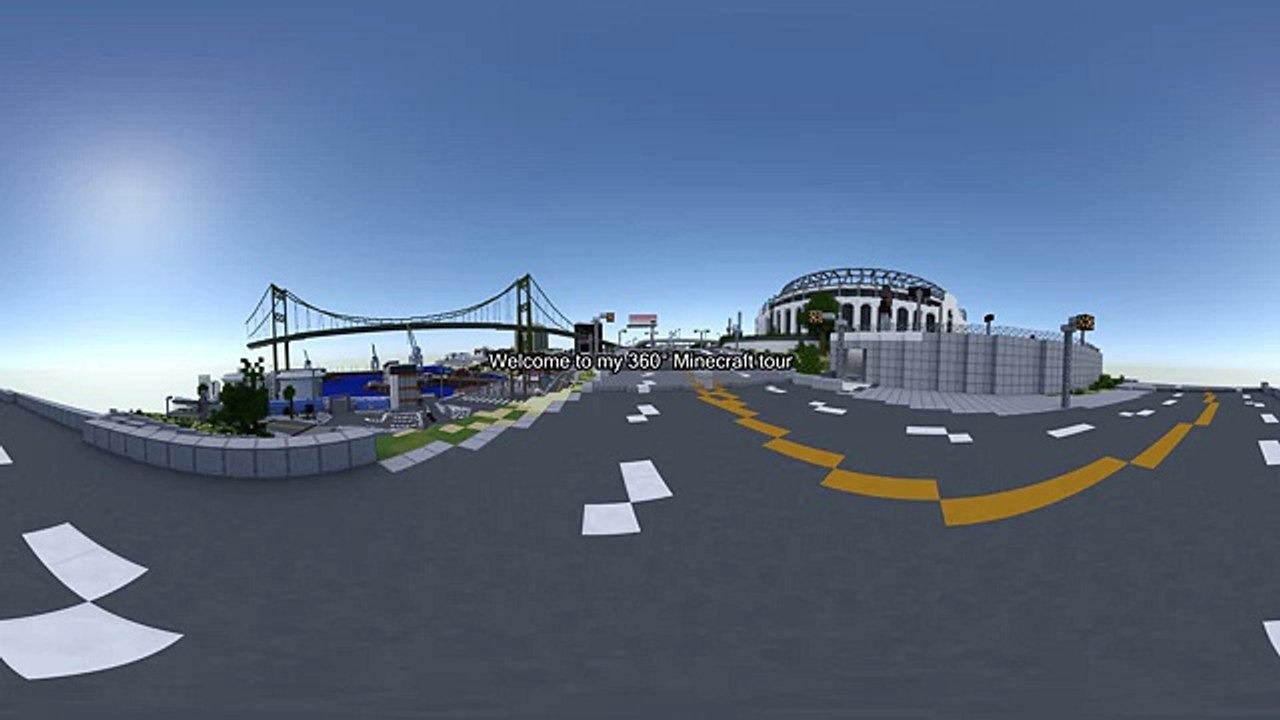 360° Minecraft GTA V MAP TOUR IN 1440p [DEMO] 360° degree