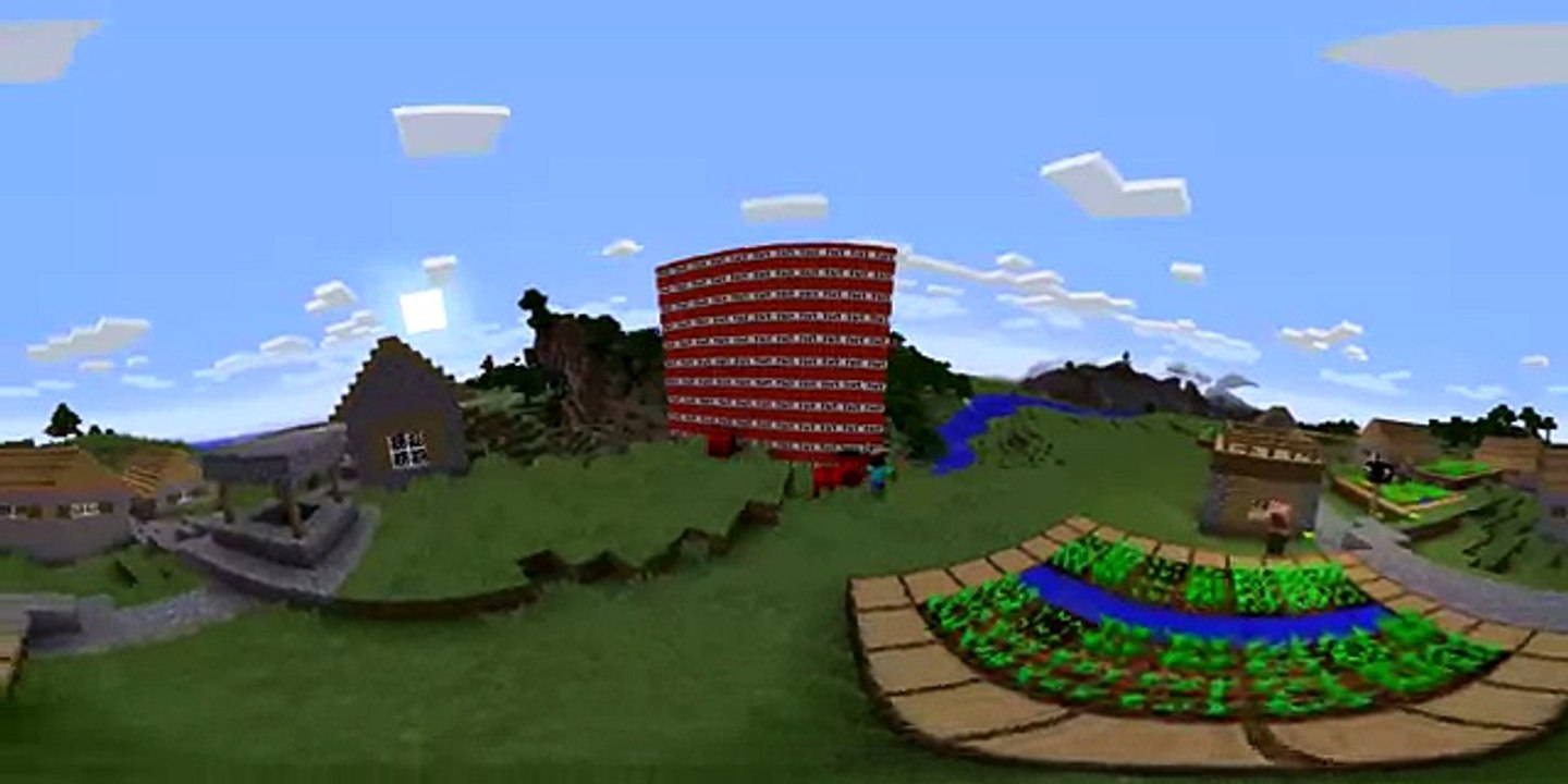 Minecraft Huge TNT Explosion - 360° Video - 4K - NO LAG