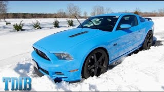 Procharged Mustang GT in Snow FAIL!-Why to Never Drive on Summer Tires in Snow