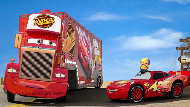 Disney-Pixar Cars 3 - MACK Teleports Lightning McQueen & Minions Dave to Arendelle