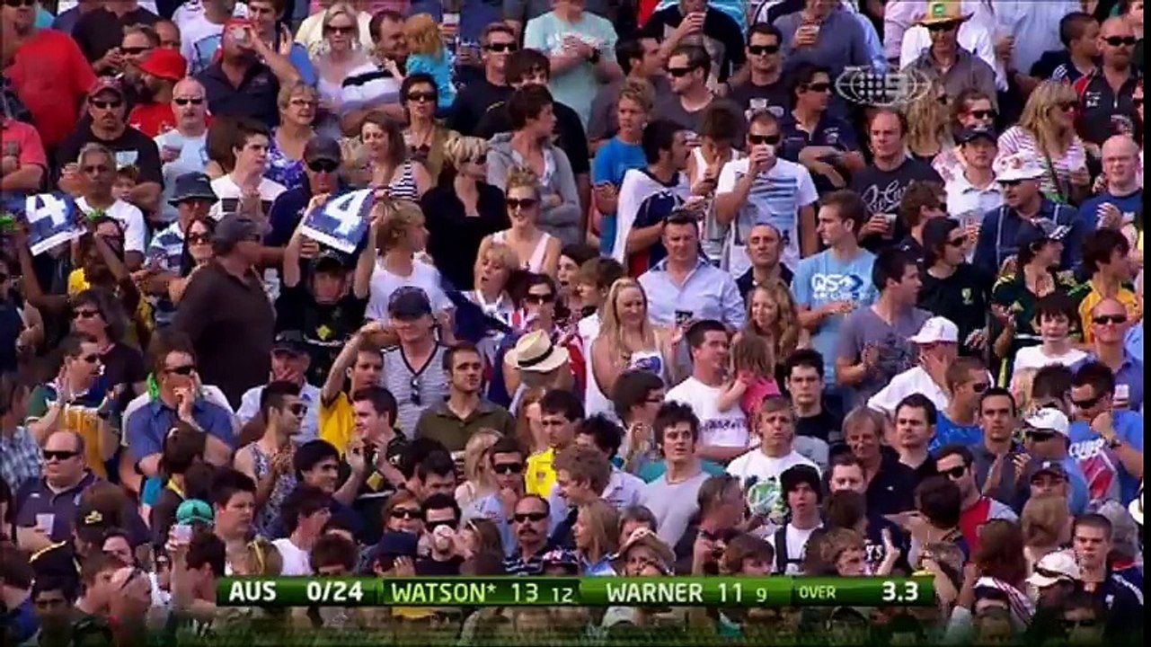 Shane Watson breaking his cricket bat