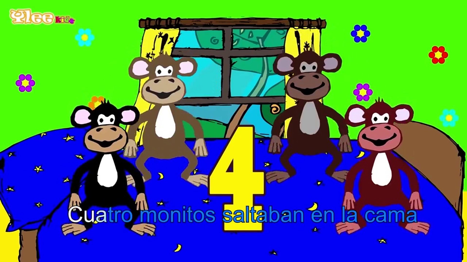 Cinco monitos Aprender español con canciones infantiles Yleekids -  Dailymotion Video