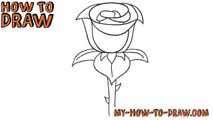 How to draw a Rose - Easy step-by-step drawing tutorial