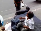 Pelea de borrachos por una mujer | Drunken brawl over a woman