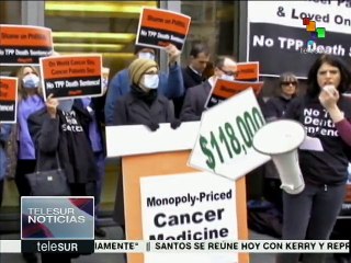 EE.UU.: pacientes de cáncer protestan contra el TPP en Washington