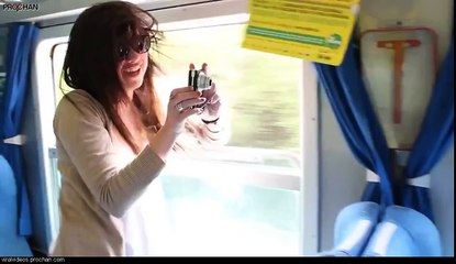 Crazy Girl Almost Loses Her Head!