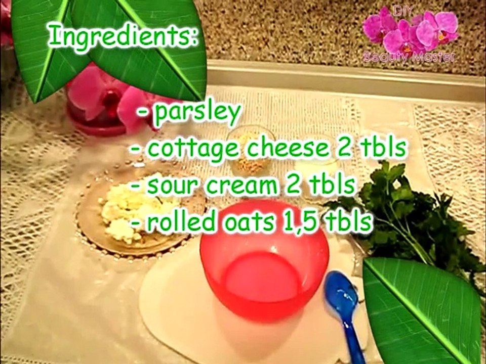 Anti-aging Vitaminized Facial Mask With Parsley and Cottage Cheese