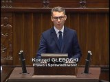 Poseł Konrad Głębocki - Wystąpienie z dnia 28 stycznia 2016 roku.