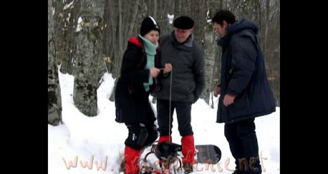 Winter sport for the blind, the Angara crossing Зимний спорт для слепых