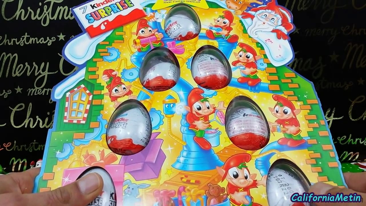 Kinder Surprise Eggs Christmas Edition Tree Santa Claus Elves